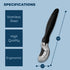 Deluxe Ice Cream Scoop with Soft Grip Handle & Lid Opener, Stainless Steel Heavy Duty Scooper Tool for Kitchen - Black