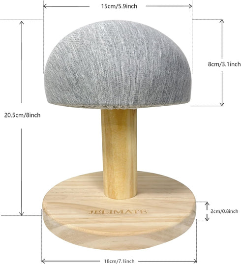 Mini Wooden Ironing Board, Portable Tabletop Ironing Pad with Wooden Round Base for Household, Sewing Craft, Dorm,