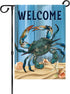 WHPCT Crab Garden Flag, Welcome to Undersea World Vertical Double Side 12x18 Inch Holiday Decor