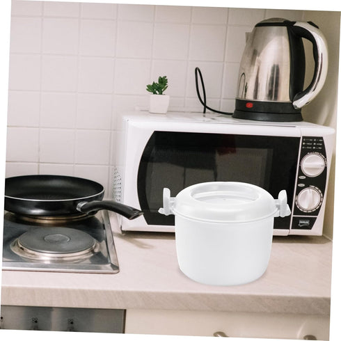 Microwave Rice Cooker and Food Storage Bowl with Lid, Microwave Rice Cooking and Steamer Basket