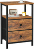 LOAKEKEL Night Stand, Nightstand with 2 Fabric Drawers for Bedroom, Small End