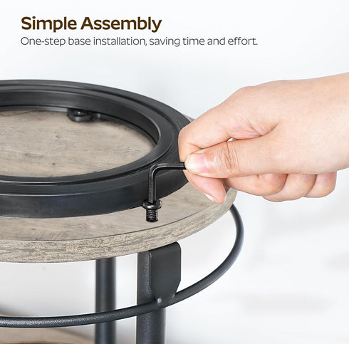 2 Countertop SR22BG YATINEY Lazy Susan Organizer, Rotating Spice Rack, Tier Spice Turntable Organizer, Industrial