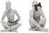 Bookshelf Decor Pulp Reading Thinker Sculpture, Abstract Art Statue Ornaments, Set of