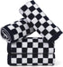 Jacquotha Wash Cloths Checkered 4 Pack (Black and White) - Cotton Washcloths