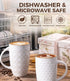 Set 6, 20oz Set AmorArc Large Coffee Mugs of Ceramic Tall Coffee Mugs with Textured Patterns for Coffee/Tea/Beer/Hot