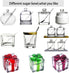 Vencer Clear Glass Sugar Bowl with Lid and Stainless Steel Spoon, 6.3 Ounces (180 ML) Sugar Dispenser