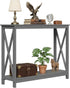 ZENY Console Table, Entryway Table, Narrow Sofa Table with 2-Tier Shelves, Entrance
