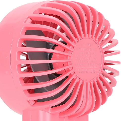 ASHATA Handheld Mini Fan (Red), USB Rechargeable, 3 Speed Portable Fan with Carabiner for Home, Office, Outdoor