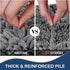 Arotive Luxury Chenille Toilet Rugs U-Shaped, Extra Soft Thick Absorbent Non-Slip Bathroom Mats, Grey