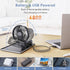 FARADAY Personal Hand Held Fan, 4800mAh Travel Cooling Fan, Powerful Small Portable Rechargeable Battery Operated