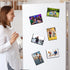 Picture Frame 12 Pack - Magnetic 4x6 inch Black Border Reusable Refrigerator Magnets for Display