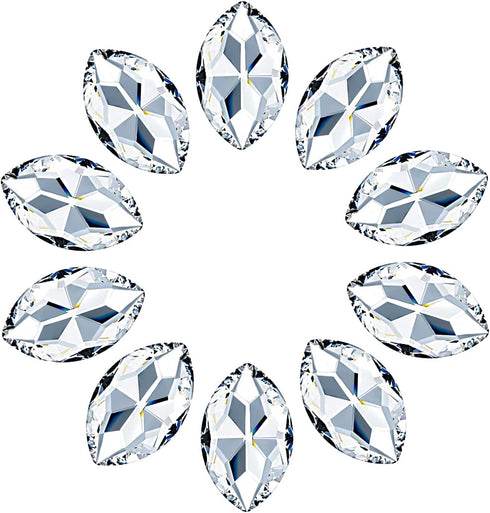 LoveUnited 10pcs Crystal Pendants 1.5"/38mm Crystal Suncatcher - Hanging Crystals Prisms for