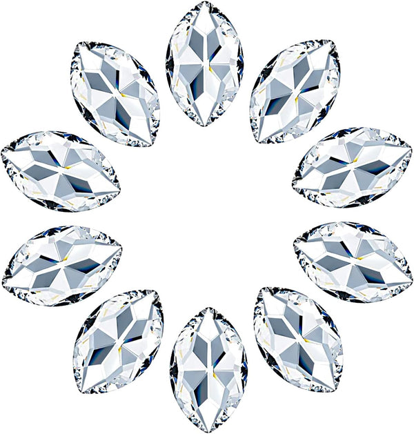 LoveUnited 10pcs Crystal Pendants 1.5"/38mm Crystal Suncatcher - Hanging Crystals Prisms for
