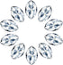 LoveUnited 10pcs Crystal Pendants 1.5"/38mm Crystal Suncatcher - Hanging Crystals Prisms for
