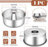 P&P CHEF Angel Food Cake Pan, Stainless Steel 10 Inch Cake Pan with Tube, Round Cake Pan Pound Cake Baking Tin, Conical Hollow & One-piece Design, Oven & Dishwasher Safe, Healthy & Heavy-duty