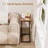 Set 2, 7 inch Narrow C Shaped End Tables Living Room TV Trays of Small Thin Farmhouse Side Table Skinny Slide Under