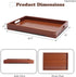 YACEYACE 15"x10"x1.5" Wooden Tray for Ottoman, Medium Wood Serving Tray with Handle for Coffee Table, Dining, Home