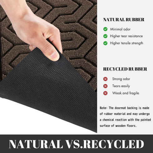 Yimobra Door Mat, Heavy Duty Non-Slip Outdoor Indoor Doormat, 29.5 x 17 Inch, Brown, Easy to Clean