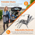 400 lbs, Sweetcrispy Zero Gravity Chairs, Foldable Patio Reclining Chairs with Adjustable Pillow & Cup Holder