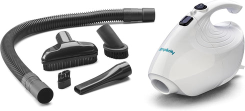 Simplicity Vacuums Flash Mini Handheld Vacuum with Attachments, Powerful Corded Hand Vacuum for Craft Projects, F1