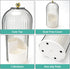 Bathroom Organizer Countertop, Toothbrush Holders with Sliding Lid, Rotating 3 Slots Tooth Brush Toothpaste Caddy
