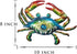 Set 3, 10 inch BVLFOOK Crab Wall Art, Coastal Ocean Valentine Decor - Beach Themed Decoration for Bathroom Bedroom