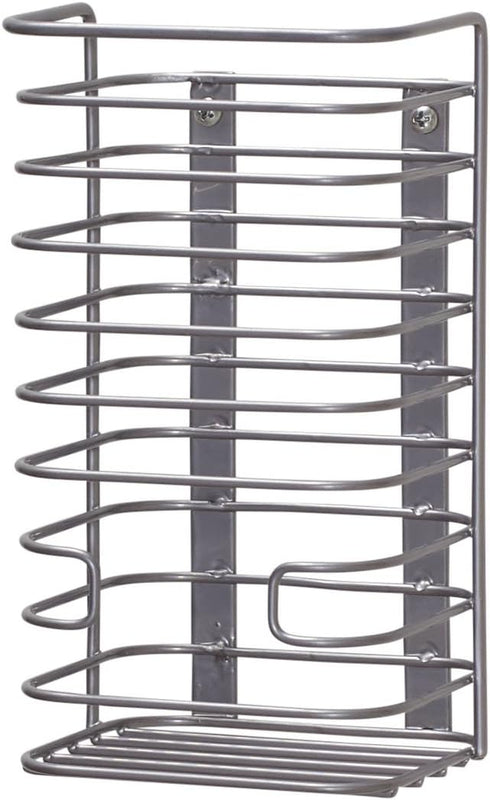 Household Essentials Cabinet Door Trash Bag Holder, Steel Frame, Satin Nickel Powder