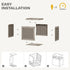 32 DWVO Gallon Indoor Outdoor Storage Box, Resin Rattan Small Deck Box for Patio Furniture, Cushions, Garden Tools