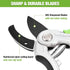 WORKPRO Garden Anvil Pruning Shears, 8" Heavy Duty Pruning Scissors with Ergonomic Handle for Thick Branches