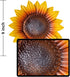 YEAHOME 9'' Sunflower Wall Decor, Set of 3 Metal Flower Art Decorations for Spring Yard Garden, Handmade Gift for Home
