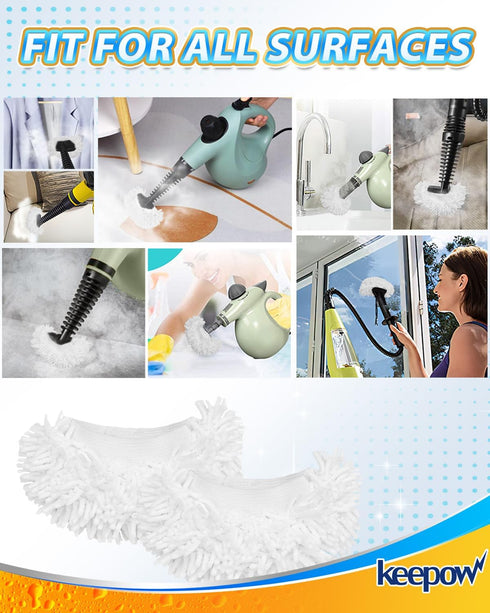 8 PCS Universal Microfiber Cloths for Handheld Steam Cleaner Accessories Compatible with Bissell Steam Shot Omni