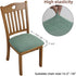 Stretch Jacquard Chair Seat Covers Set of 4, Removable Washable Anti-Dust Dining Chair Covers in Dark Green
