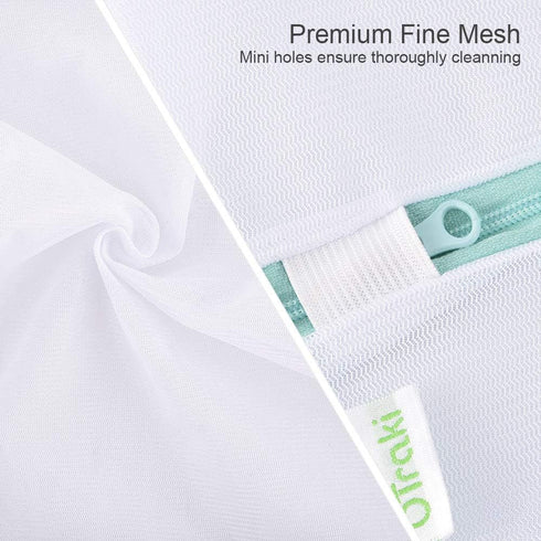OTraki 2 Pack Mesh Laundry Bag for Delicates, 24 x 32 inch Zippered Large Washing Machine Bags for Sweater Organizer