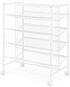 4-Tier 24 Sided4-Tier Whitmor Rolling Shoe Cart - Mesh & Metal - Holds up to pairs of Shoes - Double