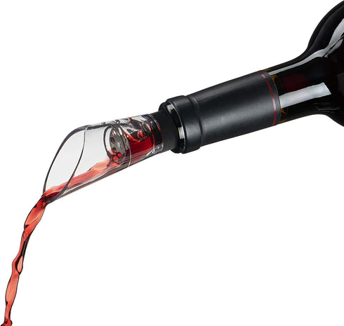 True Aerial Aerating Wine Pourer, Decant Wine Instantly with Drip-Free Pour Spout, Set of 1