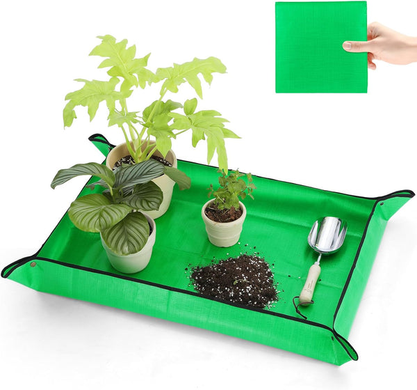 bukmialy 39.5"x29.5" Super Thick Repotting Mat for Indoor Plants - Tear-Resistant, Foldable, Double-Sided