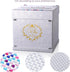 Wedding Card Box with 2 Color Ribbons, 10"x10" Textured White Box with Golden Embossed Hearts Design