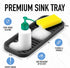 Zulay Kitchen Silicone Sponge Holder (9x3.5) for Kitchen Sink - Flexible Soap Tray Organizer for Bathroom, Makeup,