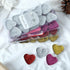 Bling Bling Heart-Shaped Tealight Candles, 10PCS Love Romantic Candle with 100PCS Silk Rose Petals for Weddings,
