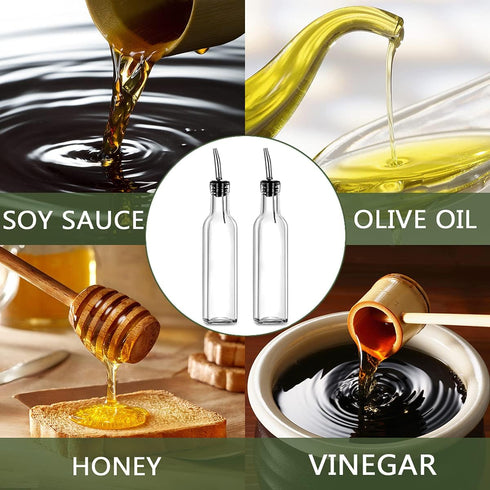 8 oz (250ml) Set 2PCS Gusnilo Oil and Vinegar Dispenser - Olive Oil Dispenser Bottles, Syrup Dispenser & Kitchen Oil