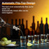 LXJCSM 6 Pack 6 Liquor Bottle Pourers, Olive Oil Spout with Automatic Flip Caps, Stainless Steel Pour Spouts