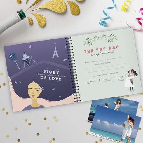 Honeymoon Travel Journal, Record-Book Trip Together, Save All Experiences in This Memory Album, Just Married Gift