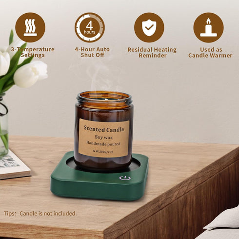 3-Temp Settings, VOBAGA Coffee Mug Warmer for Desk with Auto Shut Off & Coffee Cup Warmer with Smart Safety Alert Home