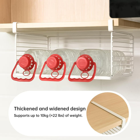 SSYYGET Closet 14.2 inches) Under Shelf Organizer, Detachable Under Shelf Basket, Metal Hanging Under Desk Basket