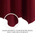 NICETOWN Burgundy Red Blackout Valances, Thermal Insulated W52 x L18 Scalloped Rod Pocket Curtains for Small Windows