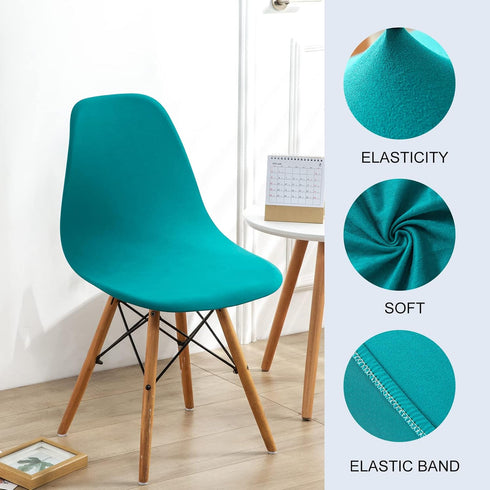 HAOYONG Mid Century Modern Dining Chair Covers, Printed Shell Chair Cover for Kitchen, Office, Set of 4