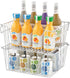 Slideep 14'' Large Stackable Storage Baskets - Sturdy Metal Wire Pantry Organizer, 2 Pack, White
