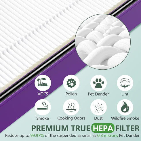 isinlive HAPF300AP Performance Plus Replacement Filter for Holmes AER1 HAPF300AP-U4 Air Cleaner, 2 True HEPA+ Filters