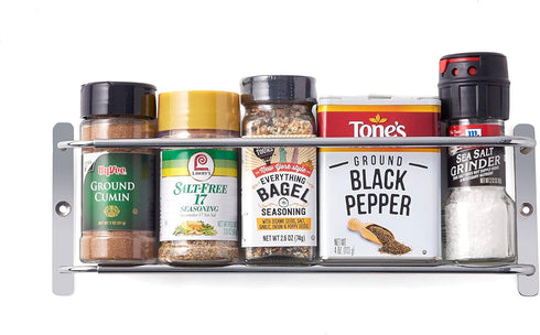 Nifty Solutions Spice Racks, Door/Wall Stainless Steel Spice Rack
