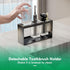 Toothbrush Holders for Bathrooms, Detachable Organizer with 3 Slots, Black Countertop Accessories Storage
